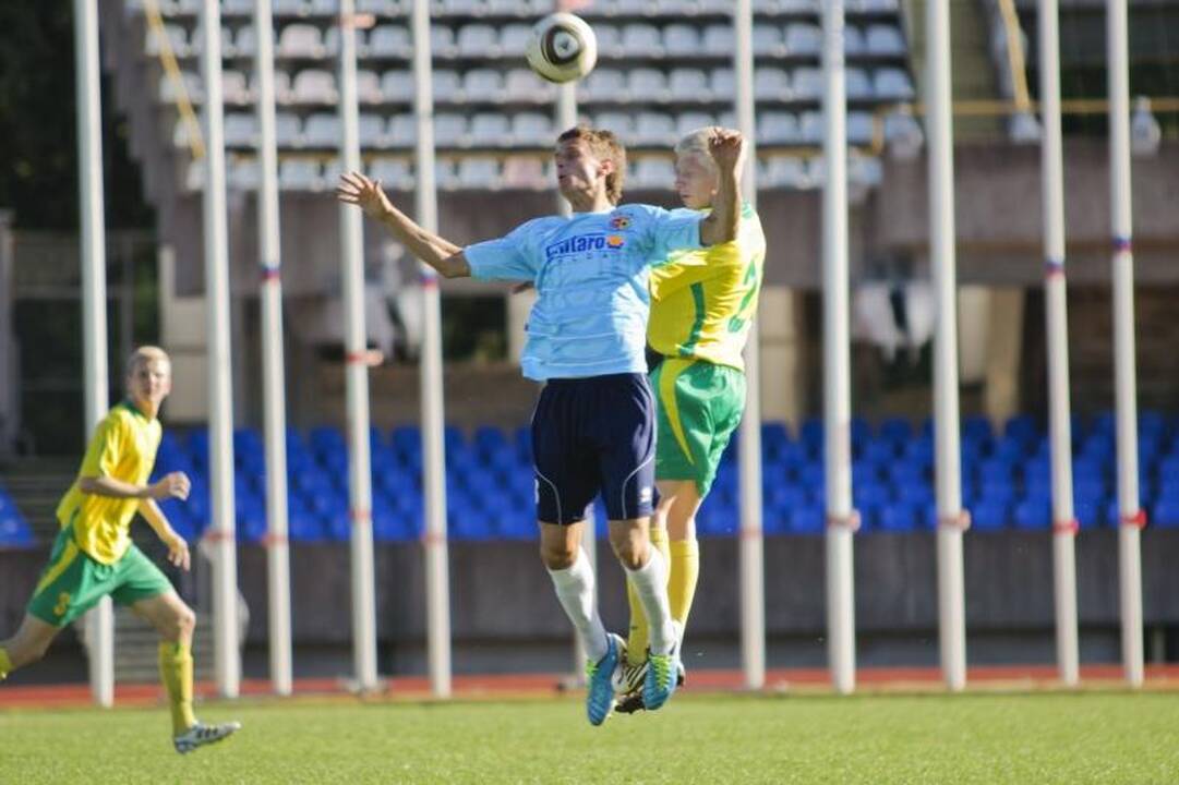 Dvejuose Lietuvos futbolo A lygos mačuose šeštadienį - 10 įvarčių