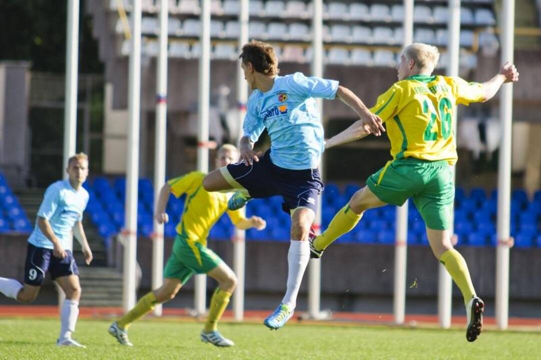 Dvejuose Lietuvos futbolo A lygos mačuose šeštadienį - 10 įvarčių