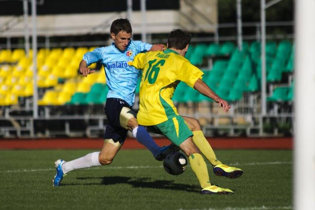 Dvejuose Lietuvos futbolo A lygos mačuose šeštadienį - 10 įvarčių