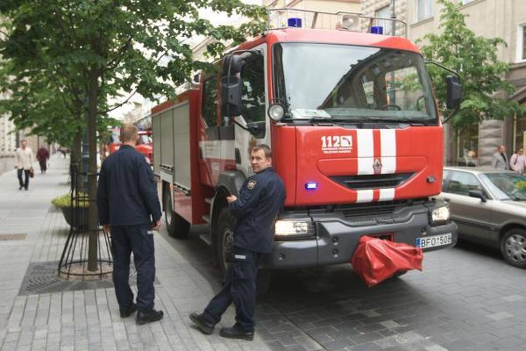 Gedimino prospekte - netikras gaisras
