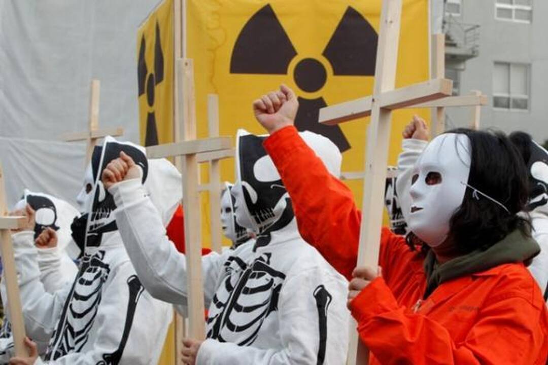 Pietų Korėjoje – protestas prieš AE