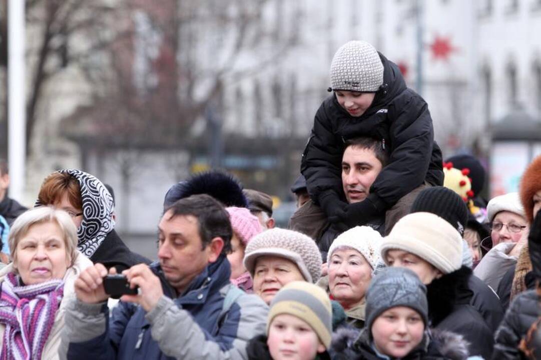 Vilniečiai Katedros aikštėje šventė stačiatikių Kalėdas