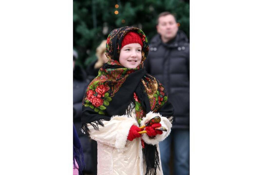 Vilniečiai Katedros aikštėje šventė stačiatikių Kalėdas