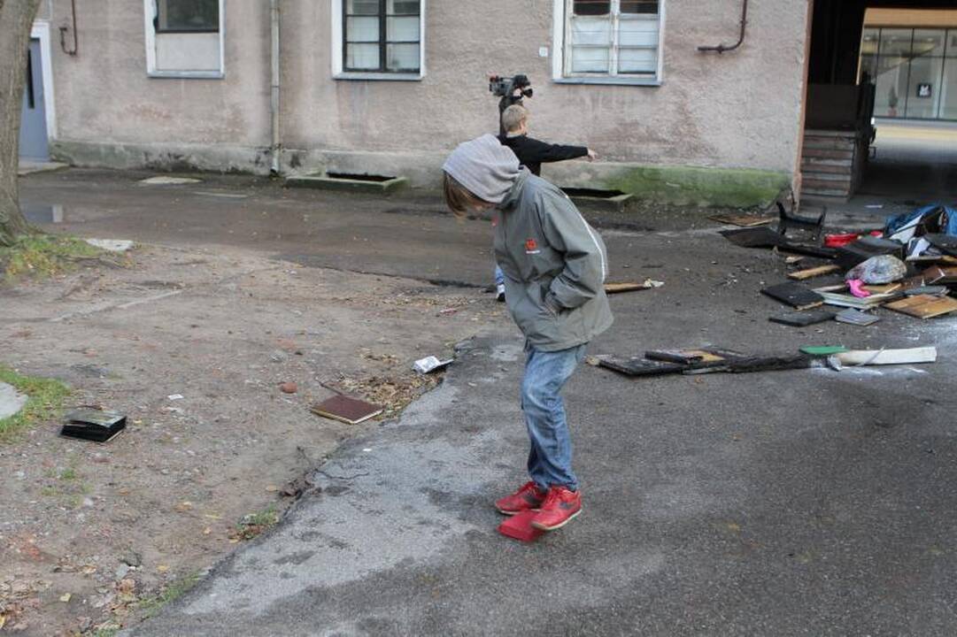 Klaipėdoje, Stasio Šimkaus gatvėje, užsiliepsnojo butas
