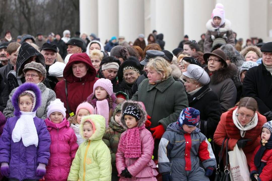 Vilniečiai Katedros aikštėje šventė stačiatikių Kalėdas