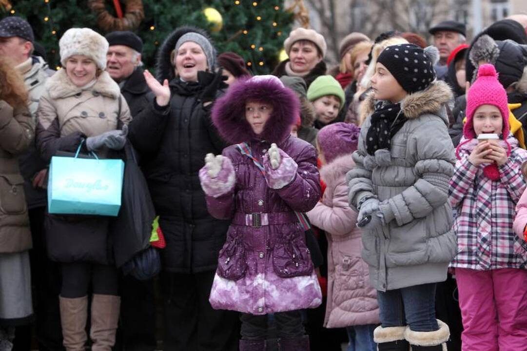 Vilniečiai Katedros aikštėje šventė stačiatikių Kalėdas