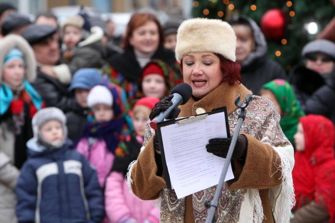 Vilniečiai Katedros aikštėje šventė stačiatikių Kalėdas