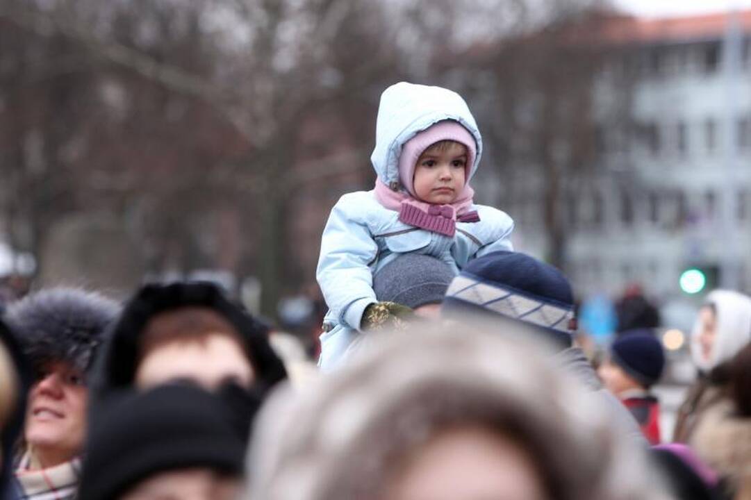 Vilniečiai Katedros aikštėje šventė stačiatikių Kalėdas