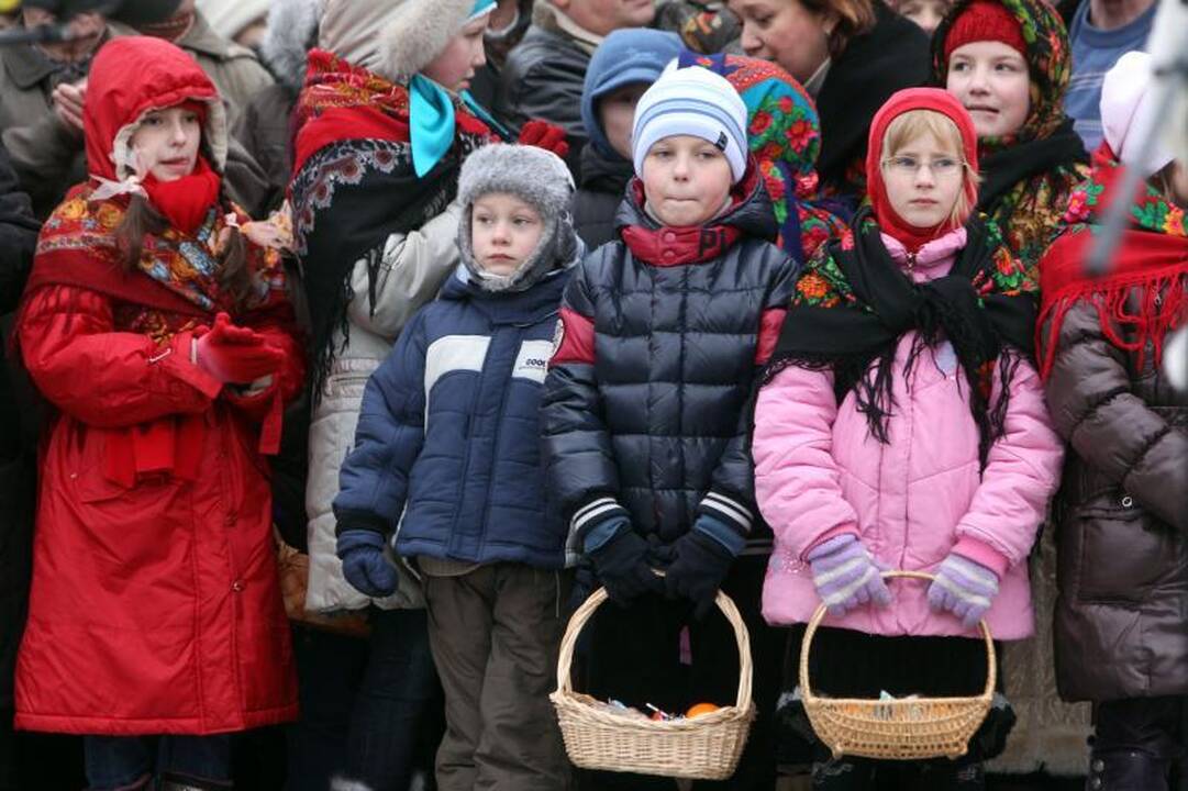 Vilniečiai Katedros aikštėje šventė stačiatikių Kalėdas
