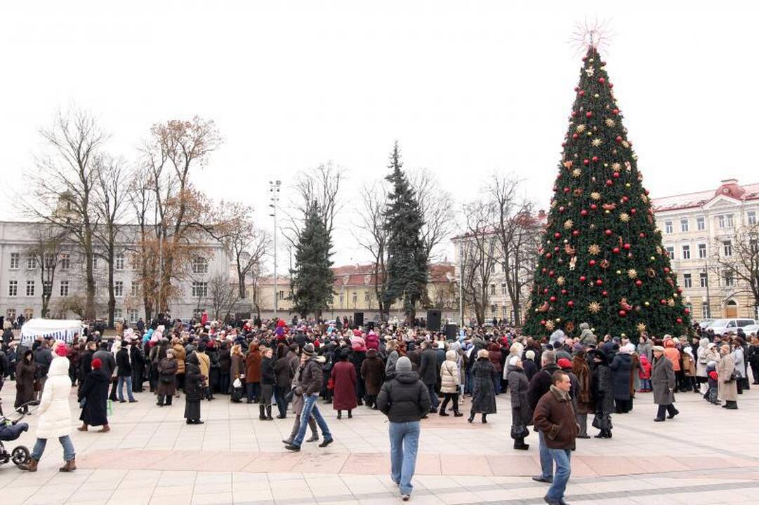 Vilniečiai Katedros aikštėje šventė stačiatikių Kalėdas