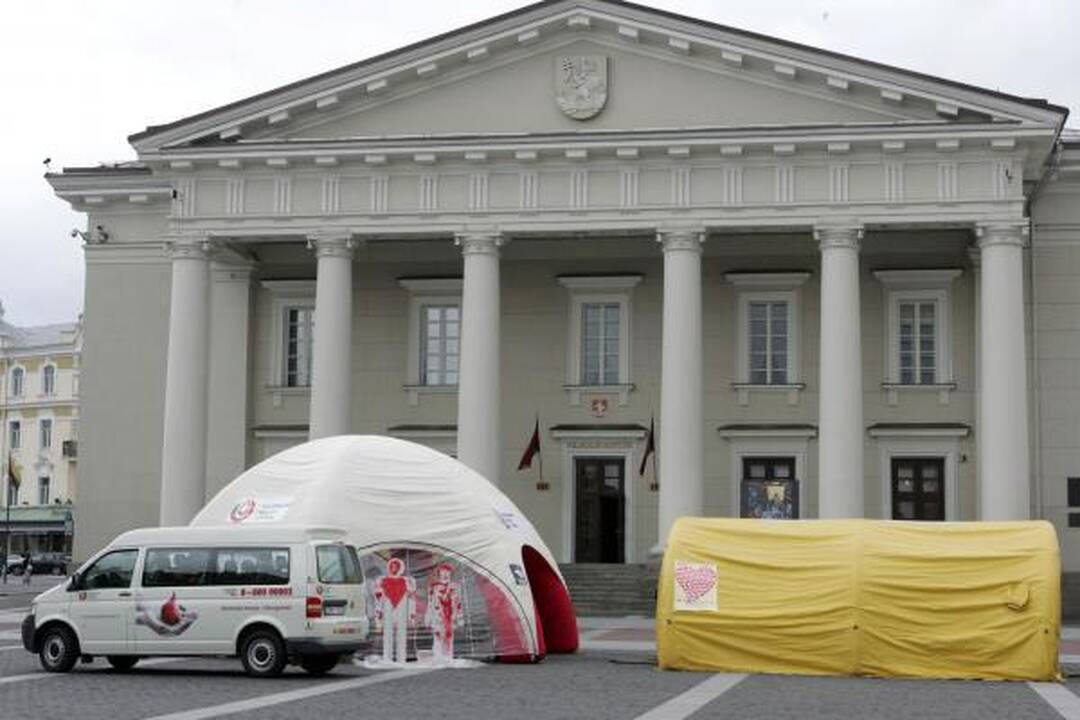 Rotušės aikštėje - kraujo donorų akcija