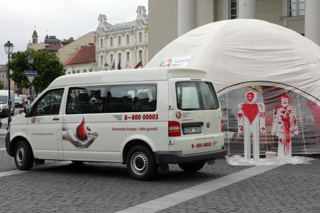 Rotušės aikštėje - kraujo donorų akcija