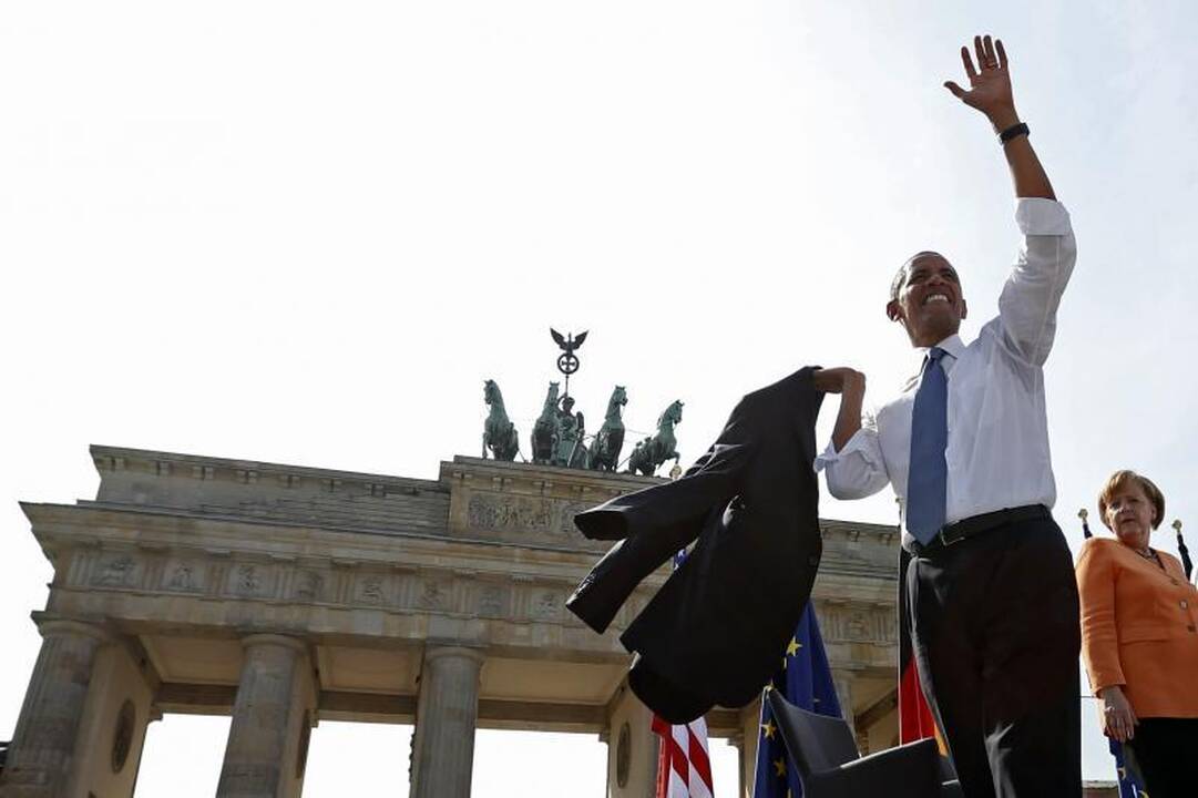 Berlynas: B. Obamos kalba aikštėje prie Brandenburgo vartų