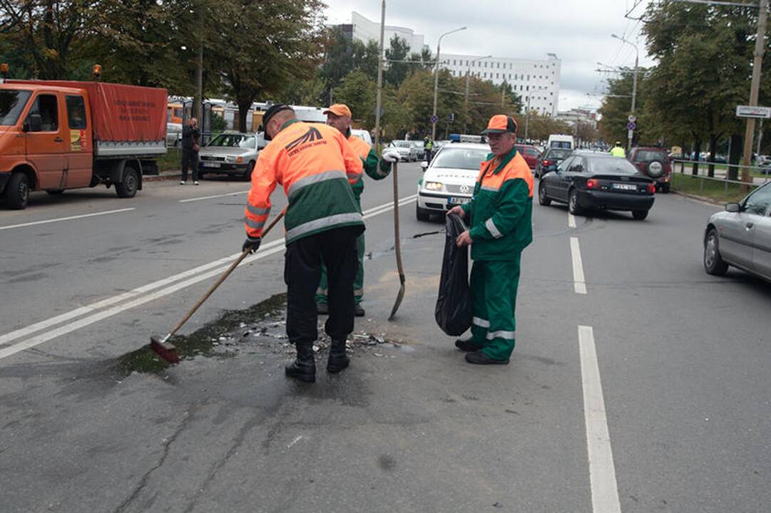 Vilniuje neblaivus jaunuolis sudaužė tris automobilius