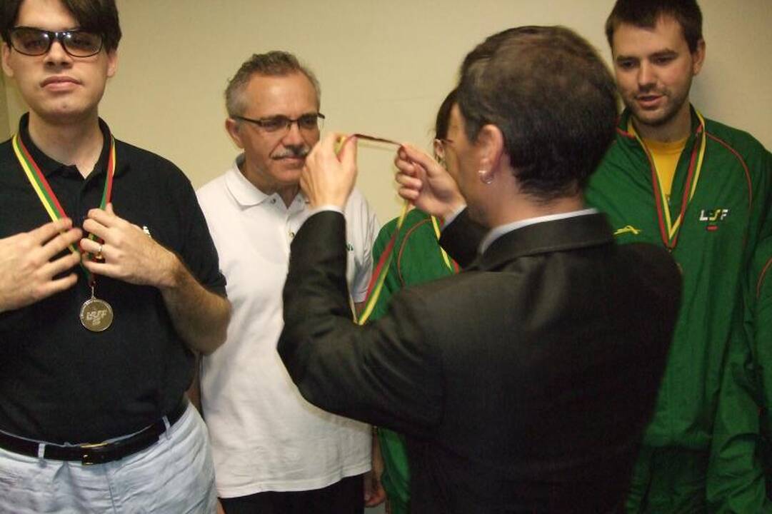  Lietuvos aklųjų stalo teniso rinktinė - tarptautinio turnyro čempionė