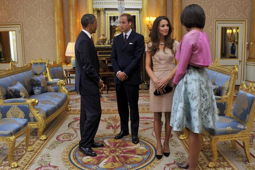 Obamos susitiko su britų karališkaisiais jaunavedžiais
