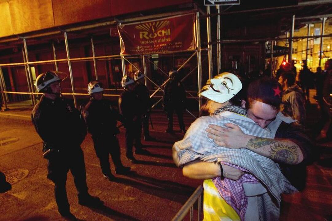Niujorko policija išvaikė miesto aikštę užėmusius protestuotojus