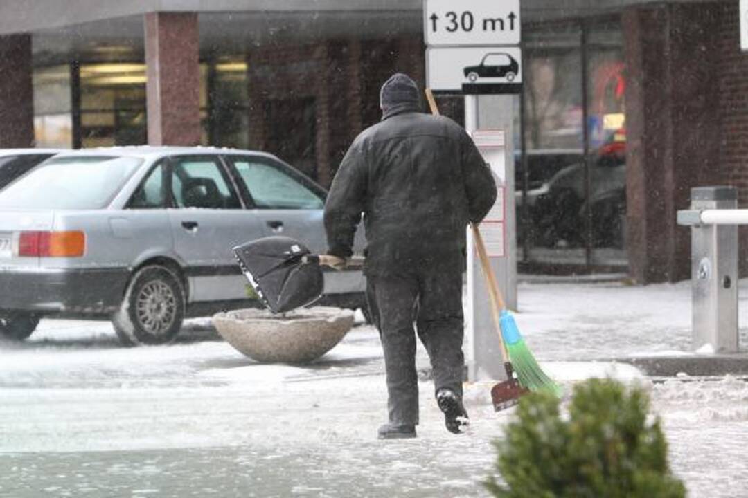 Klaipėdoje - pūga, eismo sąlygos sudėtingos
