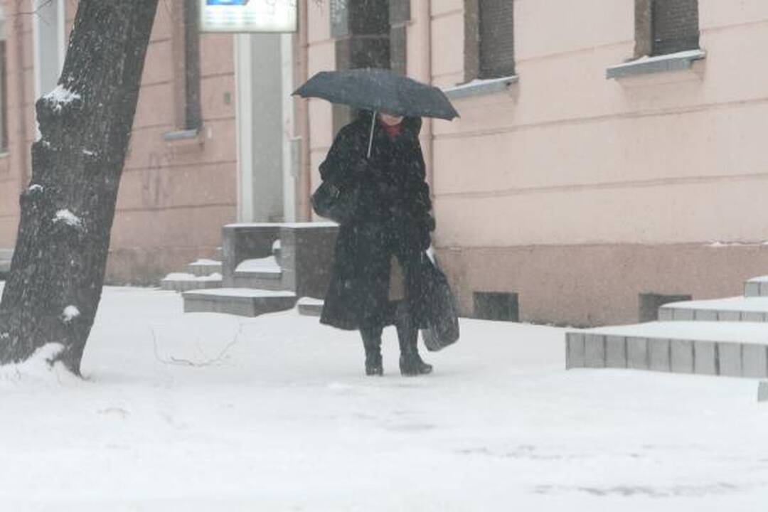 Klaipėdoje - pūga, eismo sąlygos sudėtingos