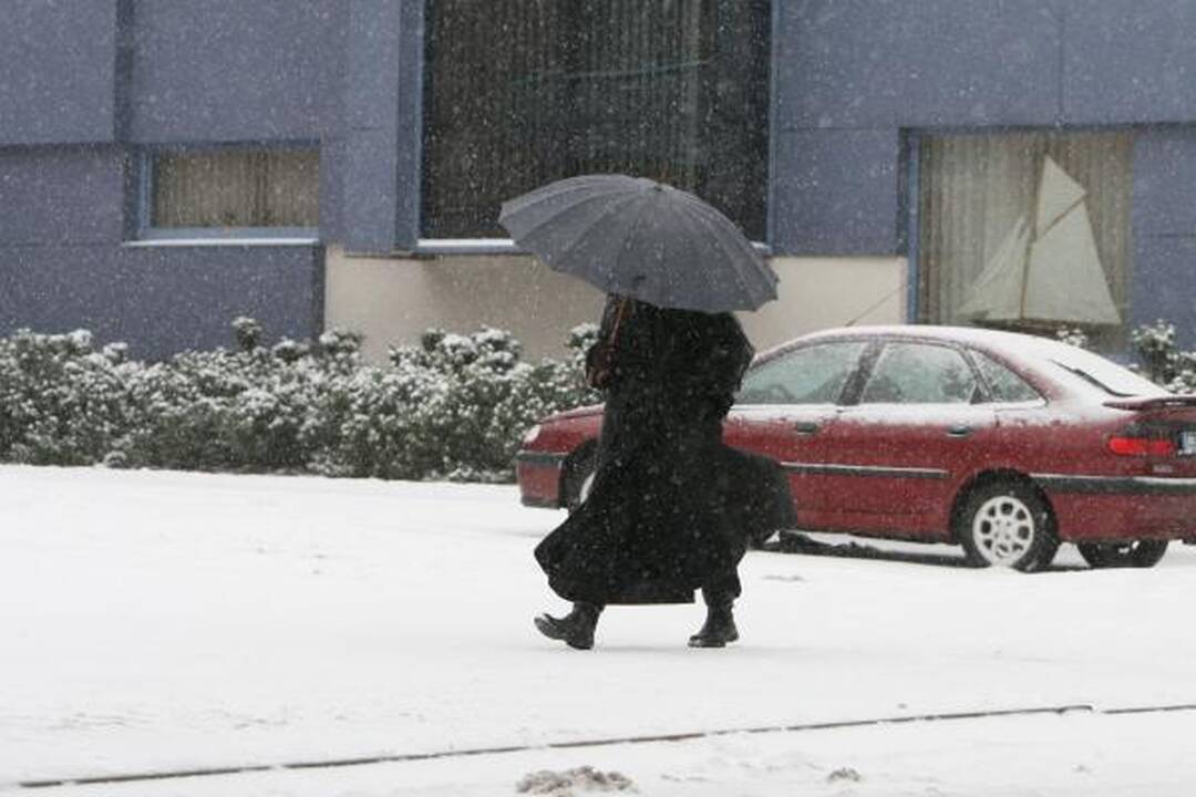 Klaipėdoje - pūga, eismo sąlygos sudėtingos