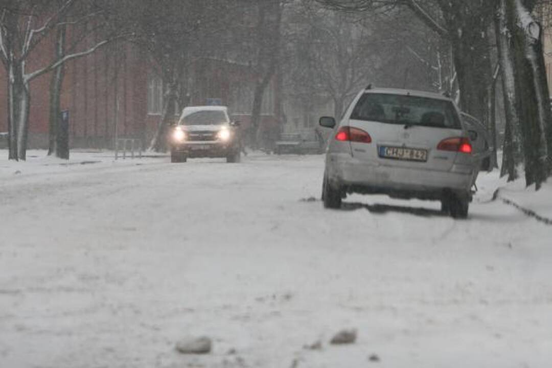 Klaipėdoje - pūga, eismo sąlygos sudėtingos