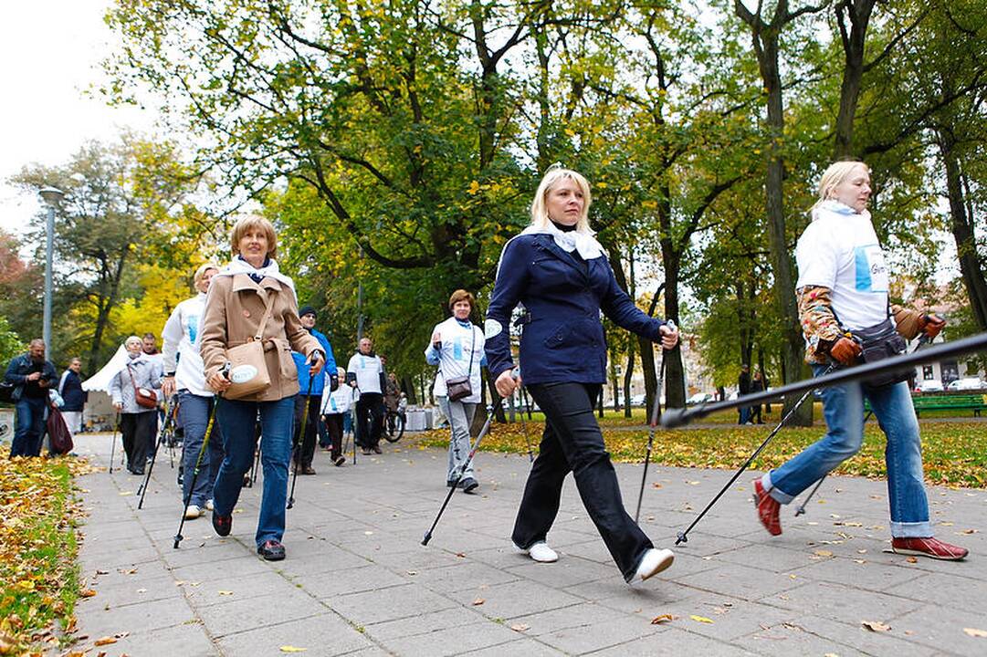 Sostinės centre – šiaurietiško ėjimo pamokos