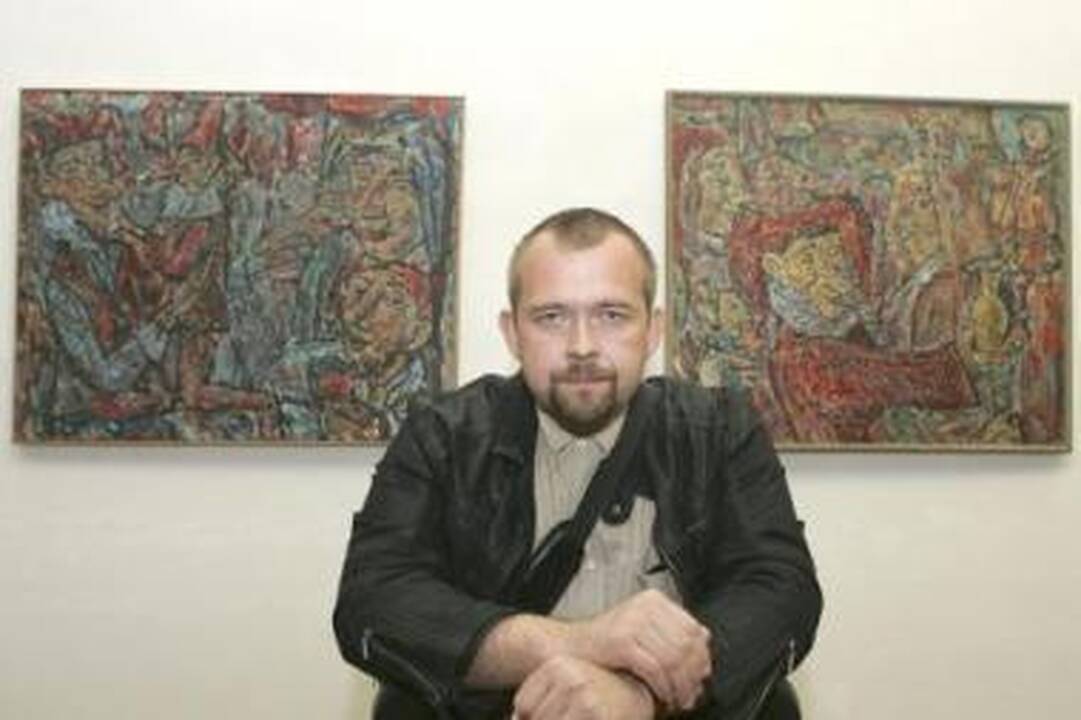 Kartos: jaunesnysis A.Martinaitis įsitikinęs: tėvo kūryba ir prestižinėje "Tate Modern" galerijoje Londone niekam nepadarytų gėdos.