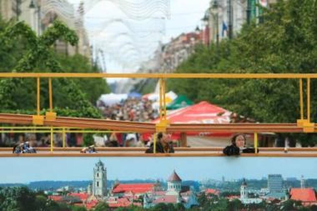 Projekto "Tebūnie naktis" akimirka – puiki šiandienio Vilniaus iliustracija.