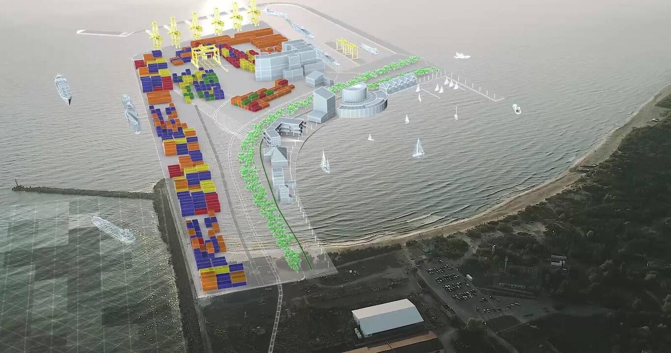 Vizija: galima išorinio uosto schema nuo Melnragės.