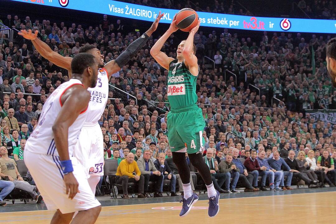 Eurolyga: „Žalgiris“ – „Anadolu“ 68:76
