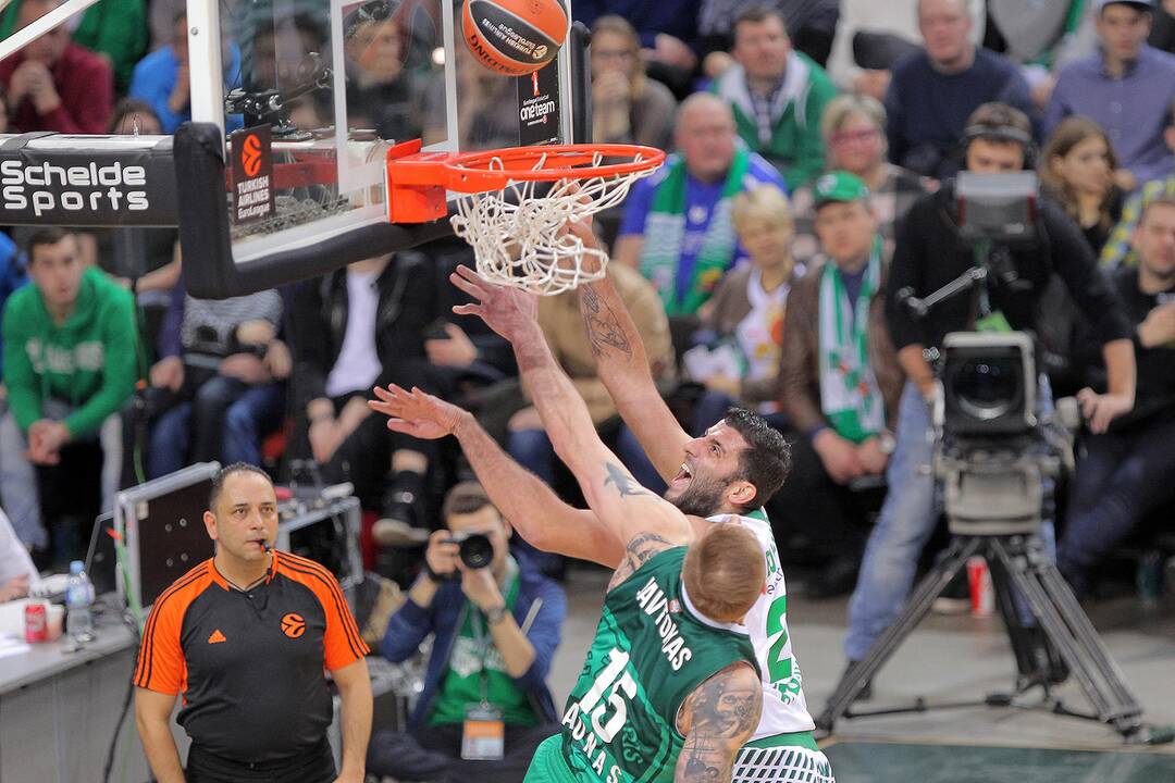 Eurolyga: „Žalgiris“ – „Panathinaikos“ 64:58
