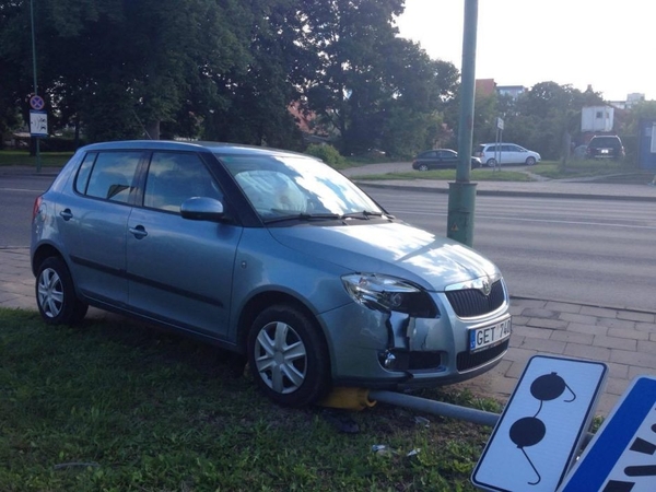 Nėščia vairuotoja pateko į avariją