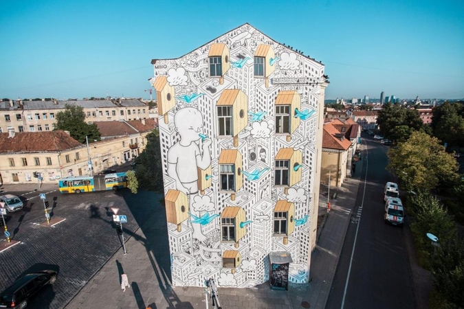Gatvės menas įpūtė gyvybės Vilniaus stoties rajonui