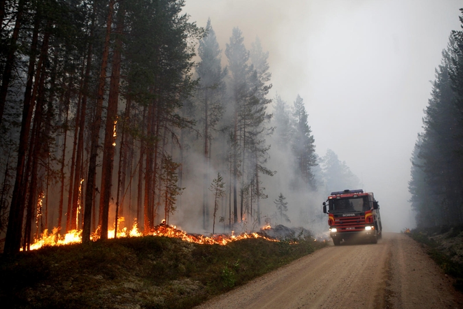 Švedija prašo ES šalių padėti gesinti miškų gaisrus