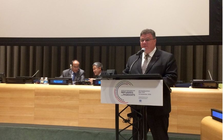 L. Linkevičius Niujorke aptarė migrantų krizės iššūkius