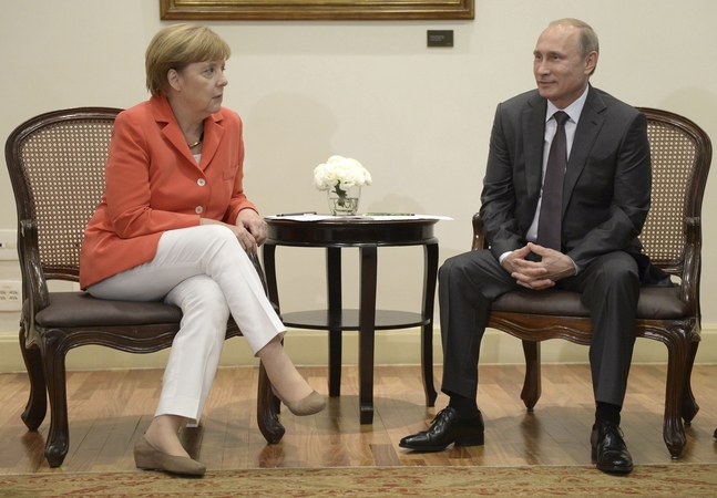 Angela Merkel ir Vladimiras Putinas