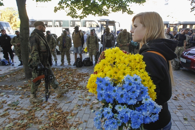 Rusijos, Prancūzijos ir Vokietijos ministrai aptarė Ukrainos krizę