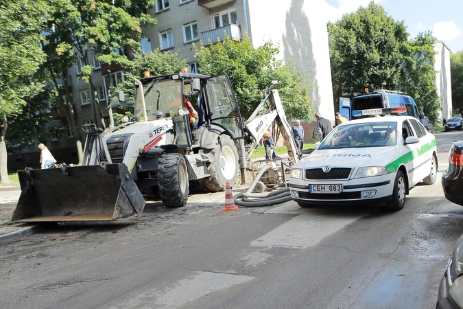 Klaipėdoje Taikos prospekte – vandentiekio avarija