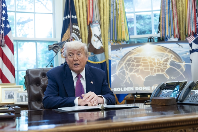 Trumpas atskleidė daugiau detalių apie oro gynybos sistemą „Auksinis kupolas“