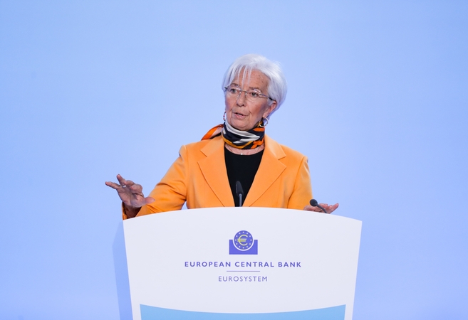 Lagarde: ECB yra „pasirengęs“ įsikišti, jei muitų karas keltų grėsmę finansų stabilumui