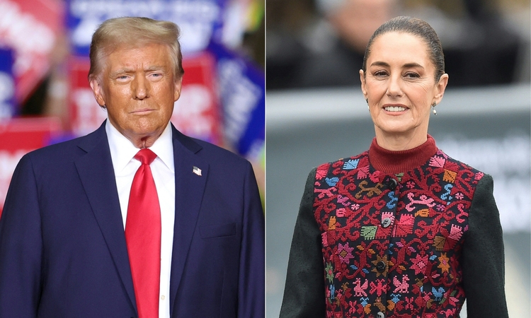 Donaldas Trumpas ir Claudia Sheinbaum