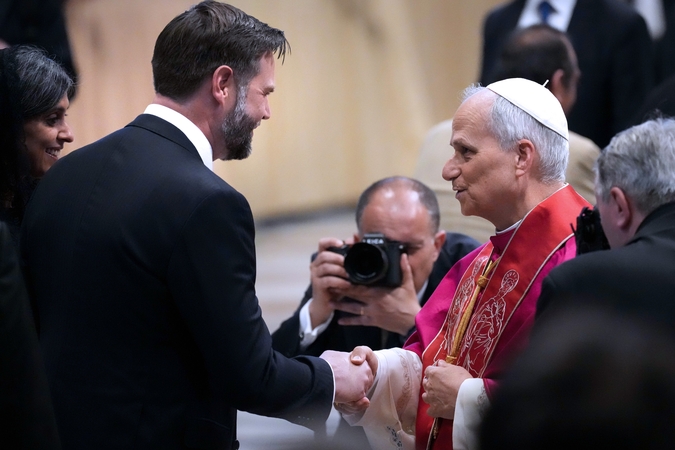 Vatikane susitiko popiežius Leonas XIV ir J. D. Vance'as