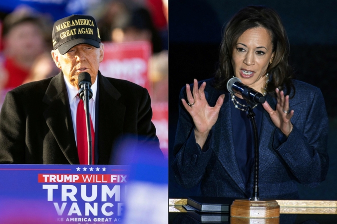 Donaldas Trumpas ir Kamala Harris