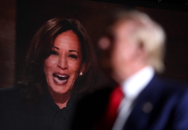 Kamala Harris ir Donaldas Trumpas