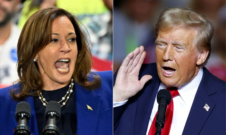 Kamala Harris ir Donaldas Trumpas