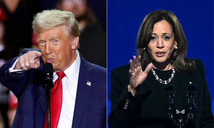 Donaldas Trumpas ir Kamala Harris