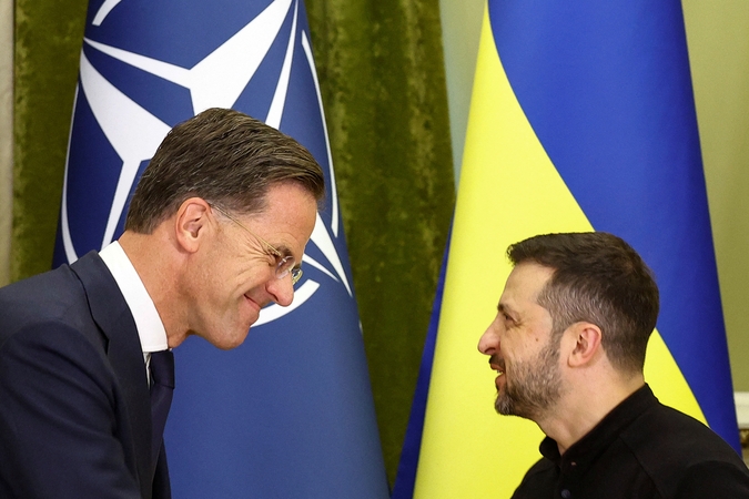 Markas Rutte ir Volodymyras Zelenskis