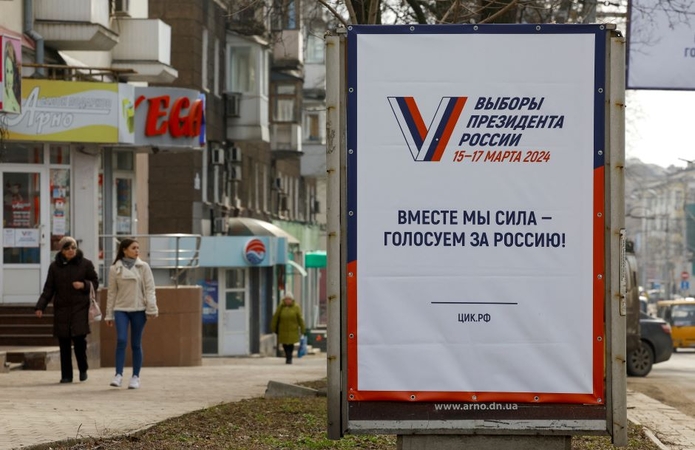 Pasipriešinimo judėjimas okupuotose Ukrainos teritorijose ragina ignoruoti Rusijos rinkimus