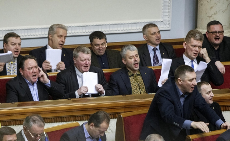 Ukrainos opozicijos deputatai.