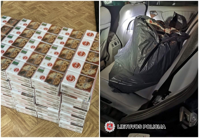 Jurbarko rajono gyventojo garaže – baltarusiškų cigarečių kontrabanda